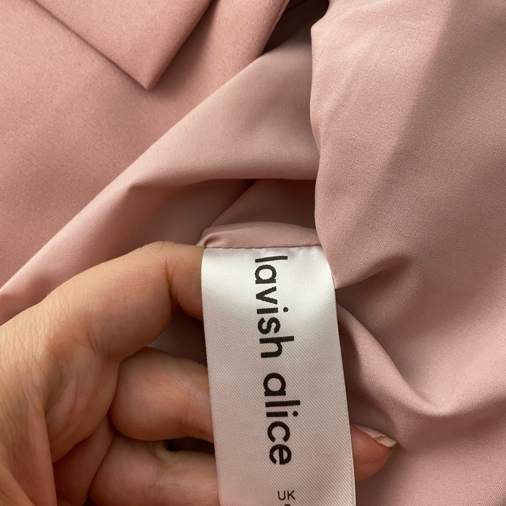 New without tags Lavish Alice corset button blazer co-ord in pink - Picture 8 of 9